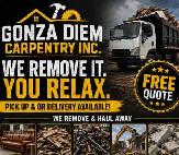 GONZA DIEM CARPENTRY INC. — Carpentry Removal & Hauling Services