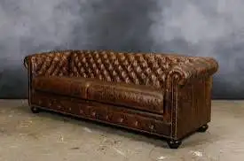 Oxford Leather Couch