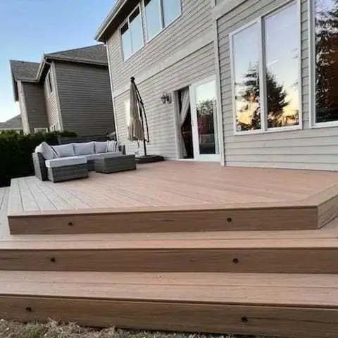 Wood and composite deck