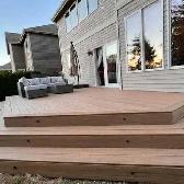 Wood and composite deck