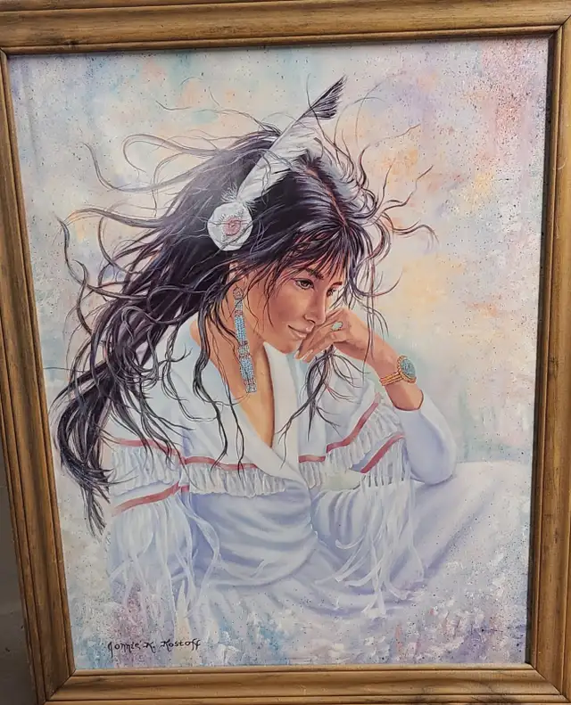 Jonnie Kostoff Native American Thinker Woman Wall Art