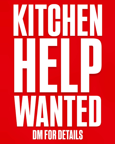 HIRING: KITCHEN HELPER - BRAMPTON ️ (WEEKENDS)