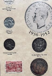 CANADA SILVER COIN COLLECTION KING GEORGE VI 1936-1952 FRAMED W/ - Photo 2