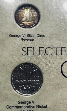 CANADA SILVER COIN COLLECTION KING GEORGE VI 1936-1952 FRAMED W/ - Photo 8