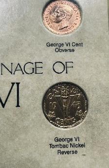 CANADA SILVER COIN COLLECTION KING GEORGE VI 1936-1952 FRAMED W/ - Photo 9