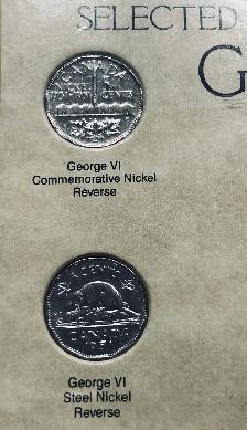 CANADA SILVER COIN COLLECTION KING GEORGE VI 1936-1952 FRAMED W/ - Photo 10
