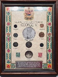 King George V framed  Canadian Coinage