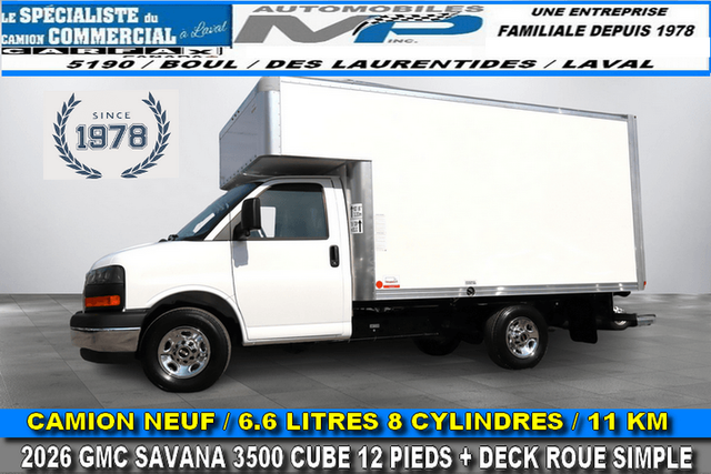 GMC Savana Cargo CUBE 12 PIEDS DECK 6.6 LITRES 11 KM / CAMION NE