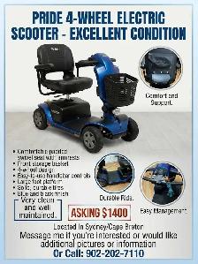 Pride mobility scooter