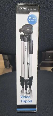 VIVITAR 50' PHOTO & VIDEO TRIPOD – 3-WAY PAN HEAD – NEW SEALED - Photo 2