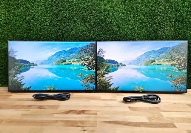 Lot of 2 x Dell UltraSharp U2417H 24' FHD LCD Monitor 1920 x 108