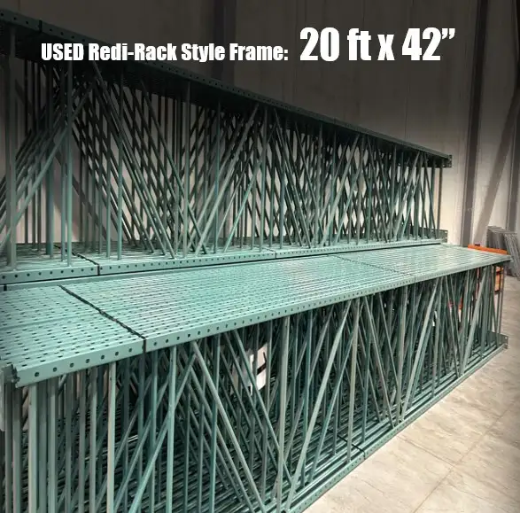 USED 20' x 42' Redirack Uprights Frames Pallet Racking