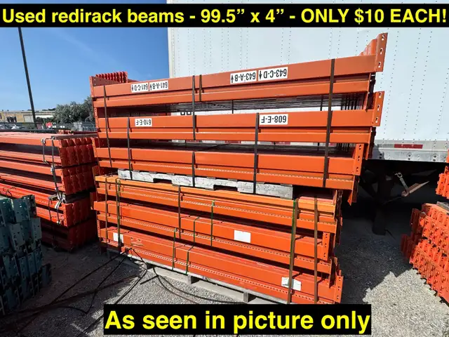 HUGE SALE $10 PALLET RACKING BEAMS