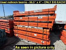 HUGE SALE $10 PALLET RACKING BEAMS
