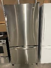 Réfrigérateur stainless 32'' congélateur en bas Amana