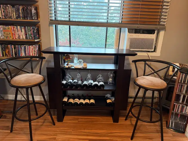 bar de salon en bois