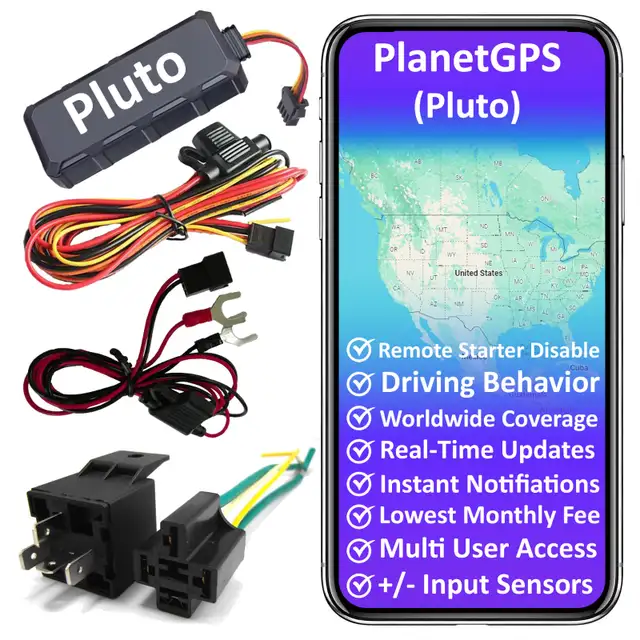 GPS Tracker Wired Kill Switch (Starter Disable) Global Coverage