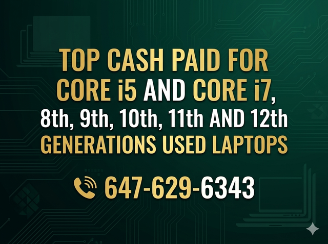 Wanted: Intel Core i5 & i7 Laptops (8th to 12th Gen) – Bulk Cash