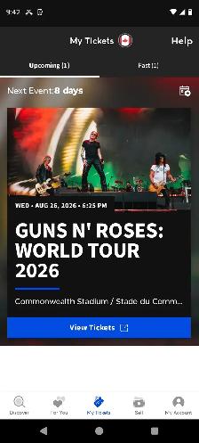 Guns n Roses Tickets