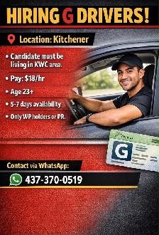 Hiring Delivery Drivers in Kitchener!