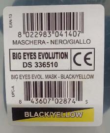 CRESSI Big Eyes Evolution Classic Mask DS 336510 BLACK/YELLOW - Photo 4
