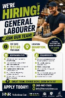 Urgent Hiring! General Labourer