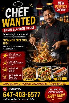 ‍ CHEF WANTED
