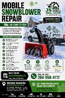 Js Mobile snowblower Tune up