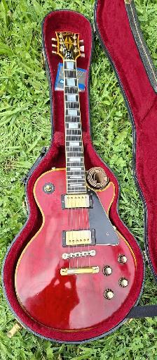 SOLD 1976 Gibson Les Paul Custom, Wine Red. SOLD