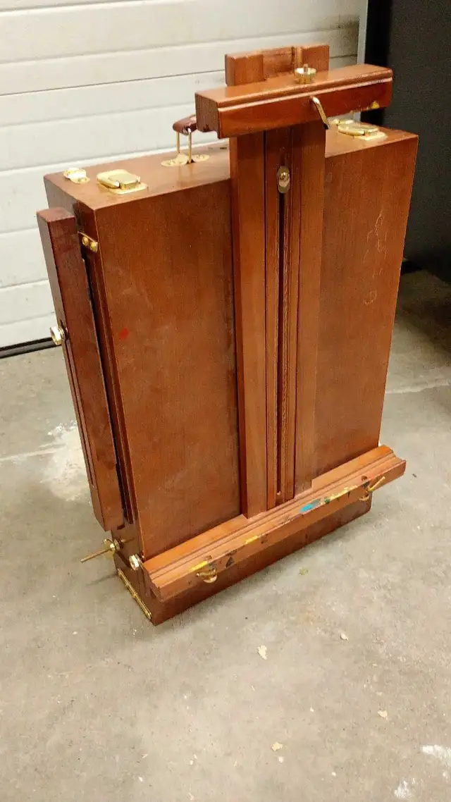 wooden artists painting easel