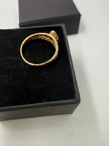 Women's 10K Gold Heart Ring w Small Diamond~Size 6.5 - Photo 3
