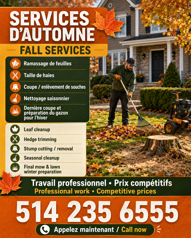 Nettoyage d’automne/Fall Yard Cleanup