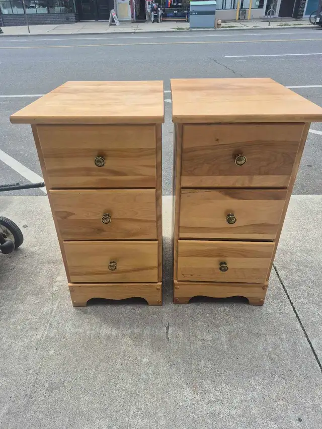 Bedside dressers hand made maple