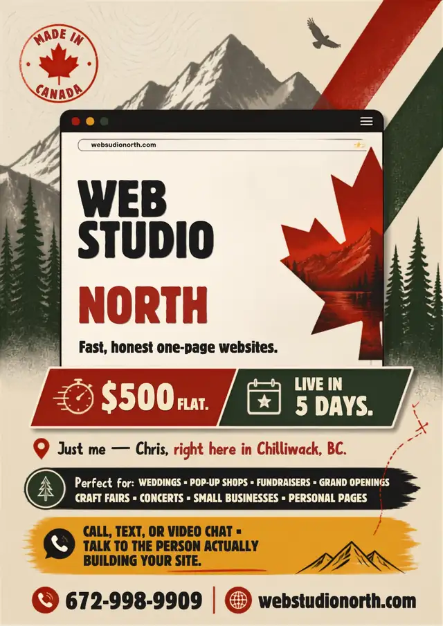 One Page Website $500 In 5 Days