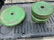 110 pounds of steel weights