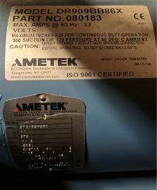 Ametek DR909BB86X Rotron Regenerative Blower 10HP 600 Volt - Photo 3