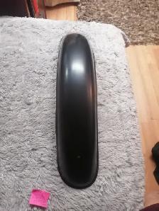 Metal iron short front fender black
