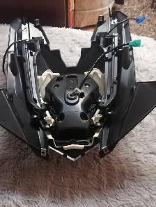 Headlight with black fairing mask for a dirt bike - Photo 2