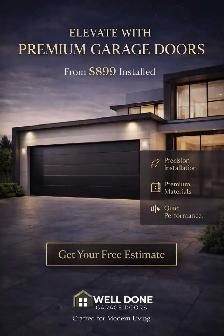 Garage Doors Starting at $899 | 10  Years Experience