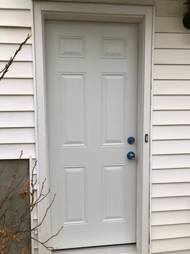 exterior door, not closing properly we can fix. Weather strippin