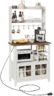 Kitchen Bakers Rack and Coffee Bar