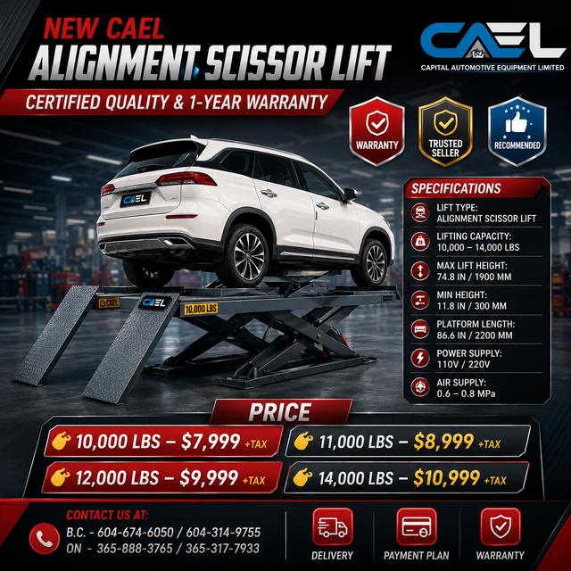 New CAEL Alignment Scissor lift –  Certified &Warranty &Finance