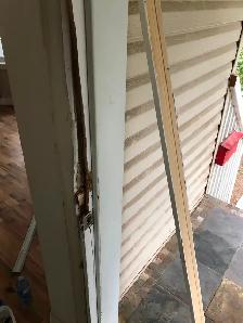 cracked exterior door, not closing properly we can fix. Servicin - Photo 9