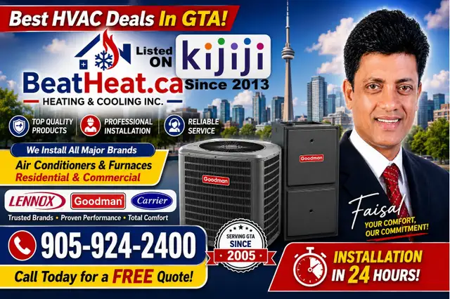 Goodman Lennox Carrier Air Conditoiner and Furnace from $2499