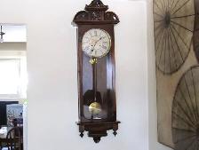 FANTASTIC LG ANTIQUE 1909 WATERBURY PICTOU 50" 8 DAY WALL CLOCK - Photo 2