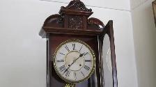 FANTASTIC LG ANTIQUE 1909 WATERBURY PICTOU 50" 8 DAY WALL CLOCK - Photo 5