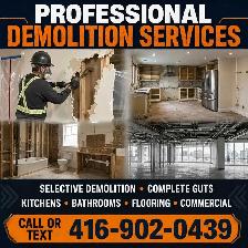 Professional demolition team