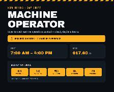 Machine Operator Needed