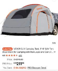 SUV tent for sale