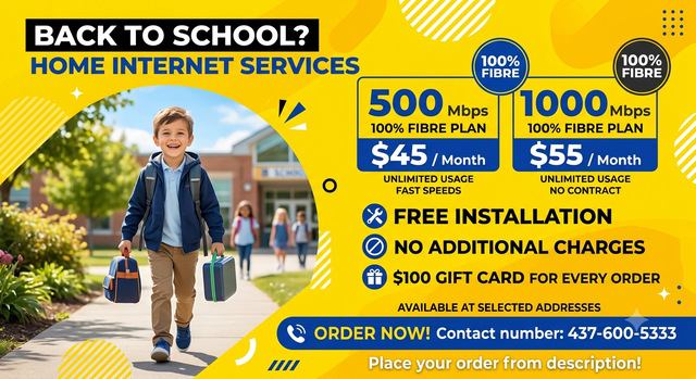 Best 500mbps & 1gbps cheap home fibre internet 'Back to School'